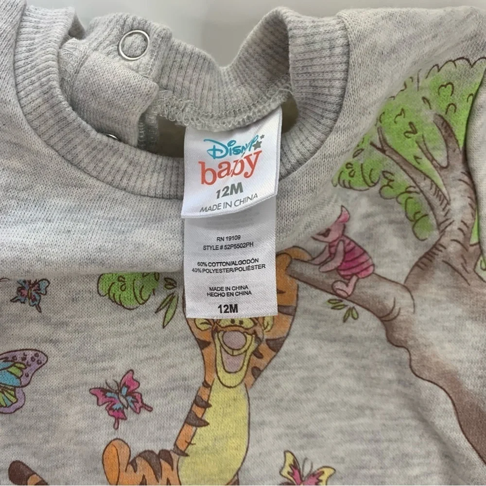 Disney‎ Baby Gray Sweatshirt with Tigger and Piglet